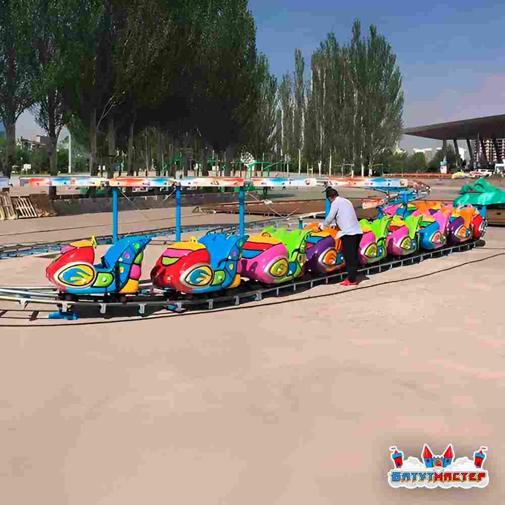 Быстрые американские горки «Вираж», 15 кабин 30 мест, 25×18×4 м