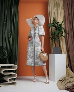 07-01-25 SS Платье льняное на пуговицах бело-серое