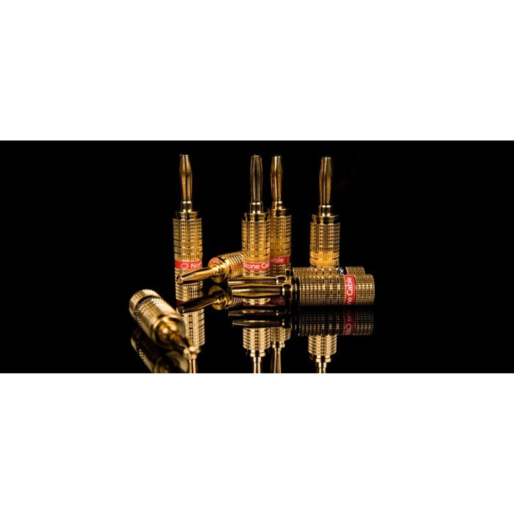 NorStone Banana Plugs, gold, пружинные разъемы для акустического кабеля (4 шт.) (NORBANX4)