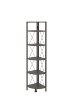 Угловой стеллаж  160х35 - антрацит