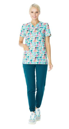 Блуза женская "Доктора" LF2121 (принт доктора)