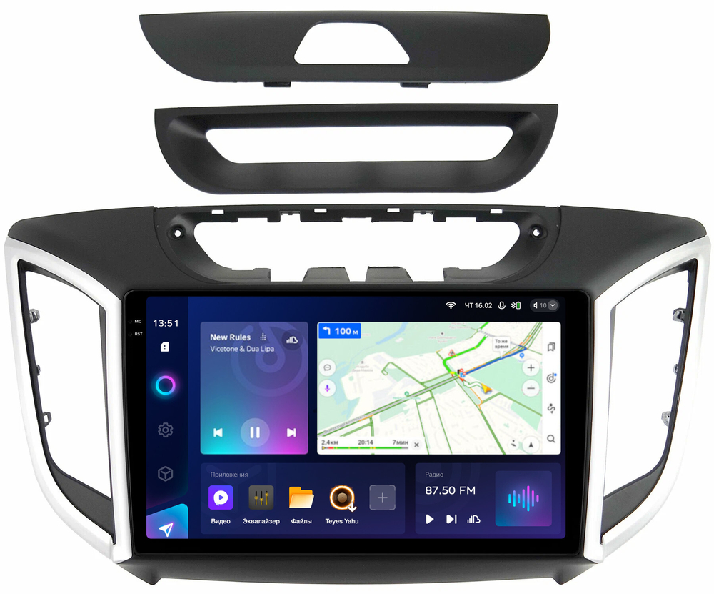 Магнитола для Hyundai Creta 1 2016-2021 (рамка 9) - Teyes CC3-2K на Android 10, 2K QLED, ТОП процессор, CarPlay, 4G SIM-слот