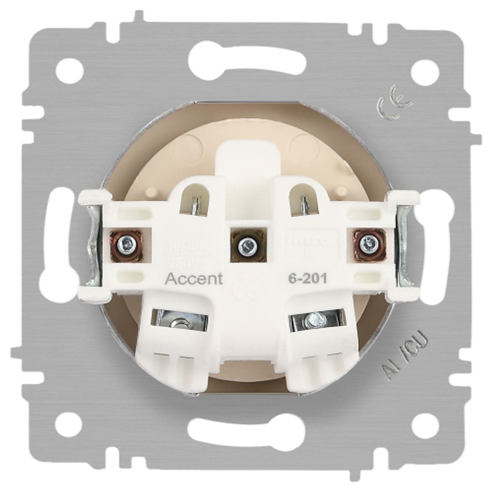 Розетка Intro Accent 6-201-02 2P 16А-250В IP20 СУ AL/CU слоновая кость