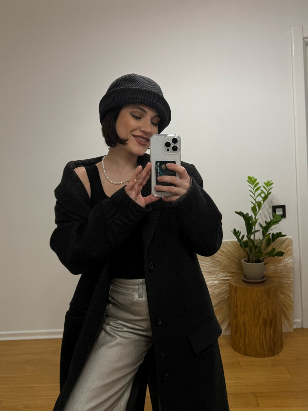 Морячка пальтовая 3в1 серая диагональ