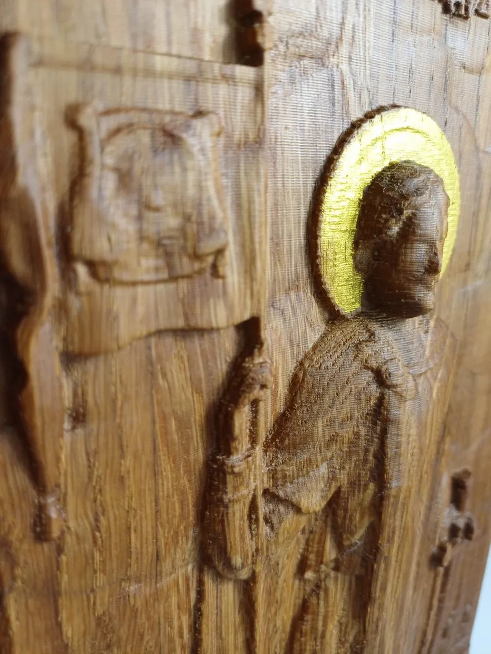 Освященная Икона Св. князя Александра Невского14х28 см дуб