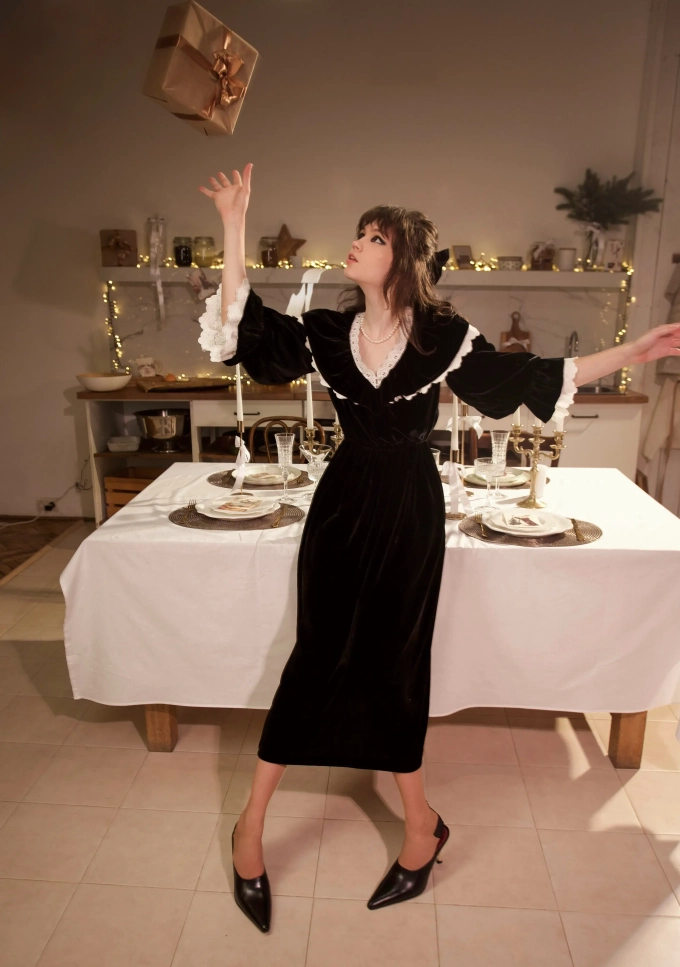 Платье "Маркиза", черный