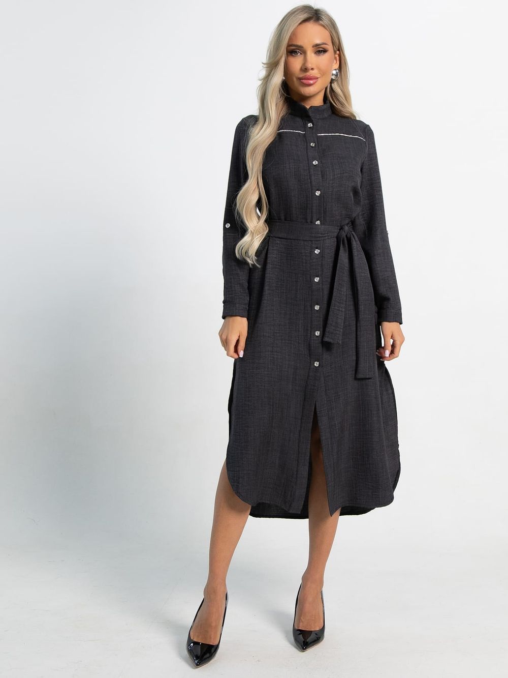 Платье-рубашка Долли (черное) П15482-10М LT Collection