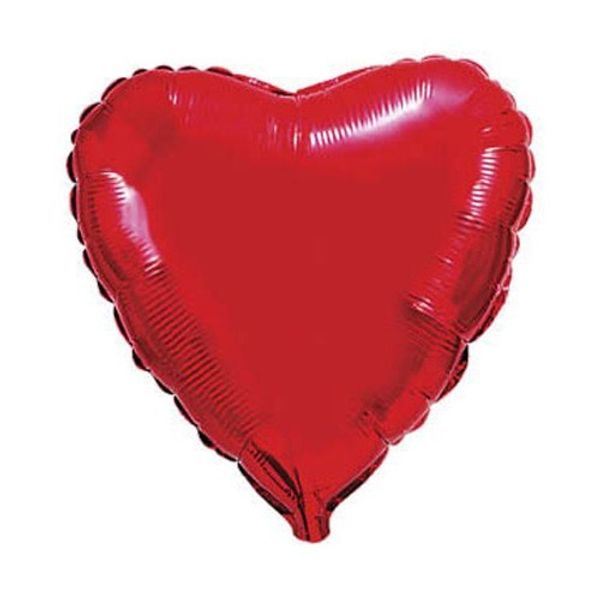 Сердце Металлик Красный (46 см)