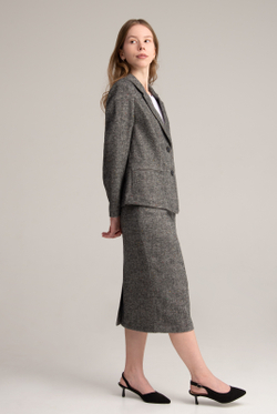 Юбка женская 2479ЮПБ, сер.меланж #523СМ012479ЮПБ