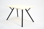 Стол Zip-mebel Столли 120 чёрный /слоновая кость