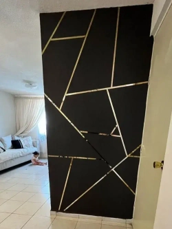 Молдинг декоративный самоклеящийся металлический золото 20 мм