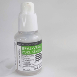 DERMA FACTORY Сыворотка для лица сужающая поры с экстрактом алоэ вера, REAL-VERA PORE SERUM,30 мл.