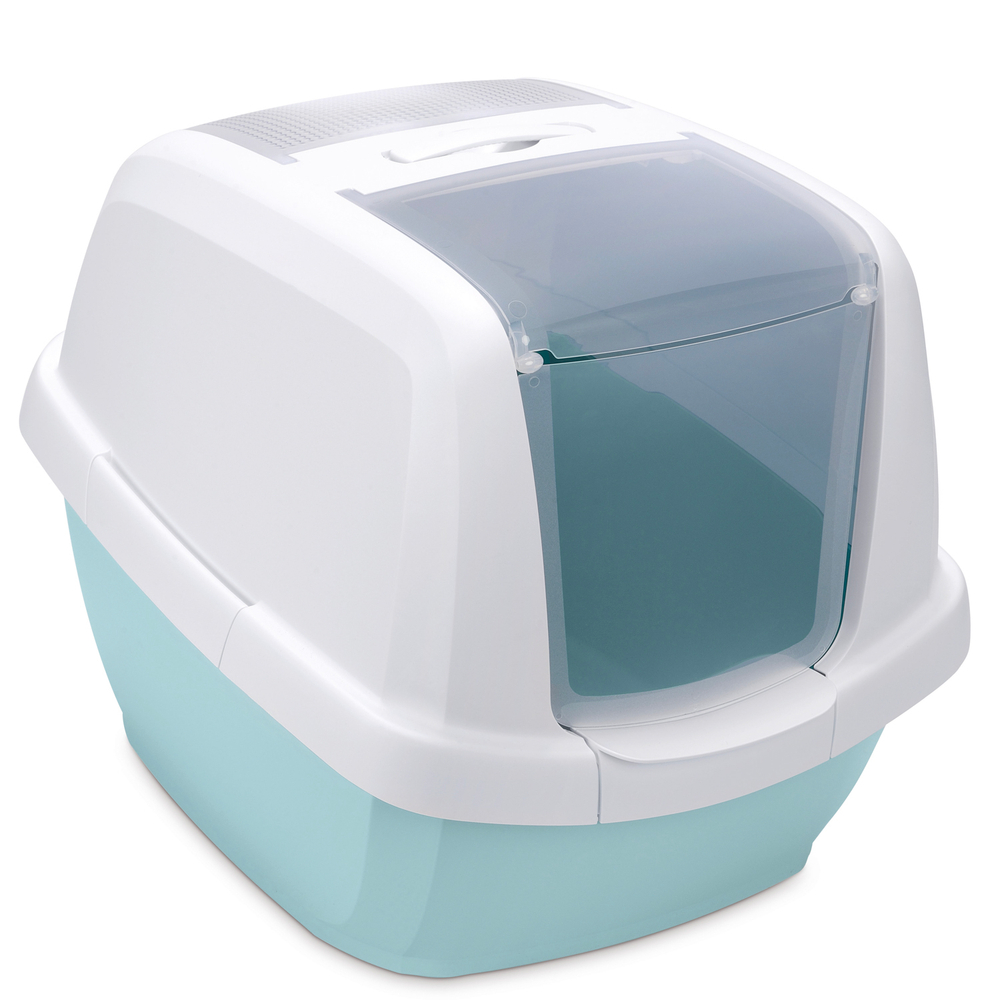IMAC био-туалет для кошек MADDY 62х47,5х47,5h см белый/синий