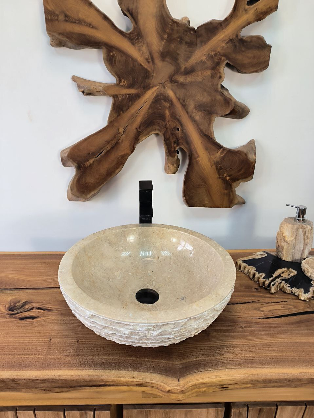 Раковина из мрамора Bowl Cream EM-65890 45х45х15 из натурального камня