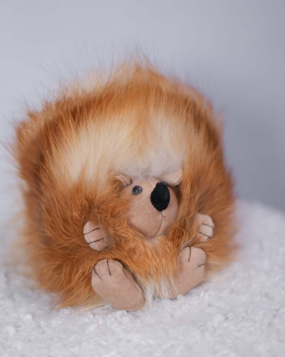 Ёжик Тофу (большой) мех лисы