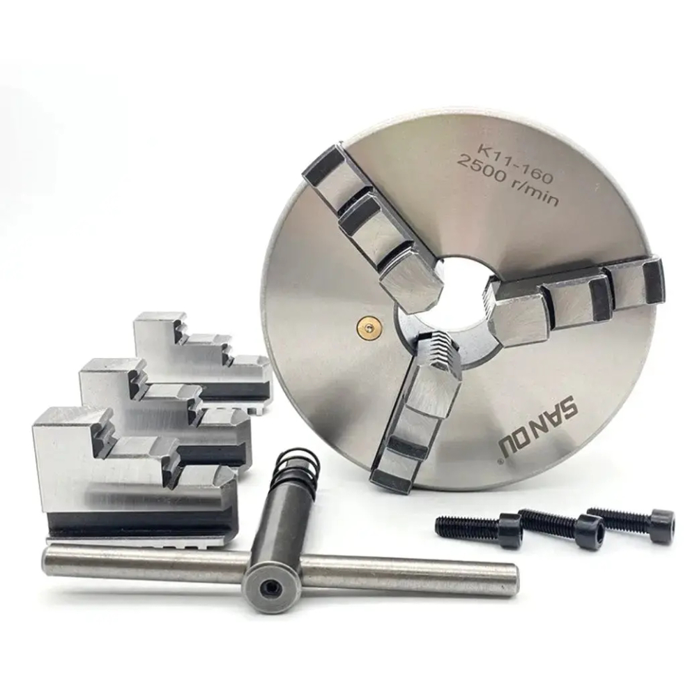 Токарный патрон К11-160 мм, трехкулачковый, самоцентрирующийся