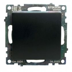 Переключатель перекрестный одноклавишный без рамки Stekker Катрин 49177