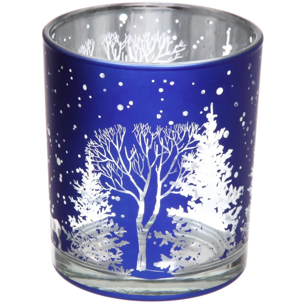 Подсвечник «Зимнее сияние» 8,5*10 см, Синий