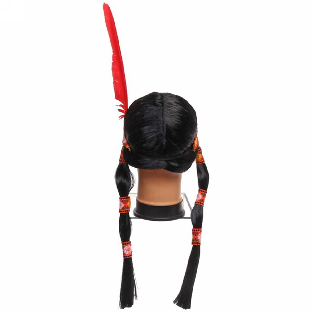 Парик карнавальный «Индийское племя» 45см (150г)