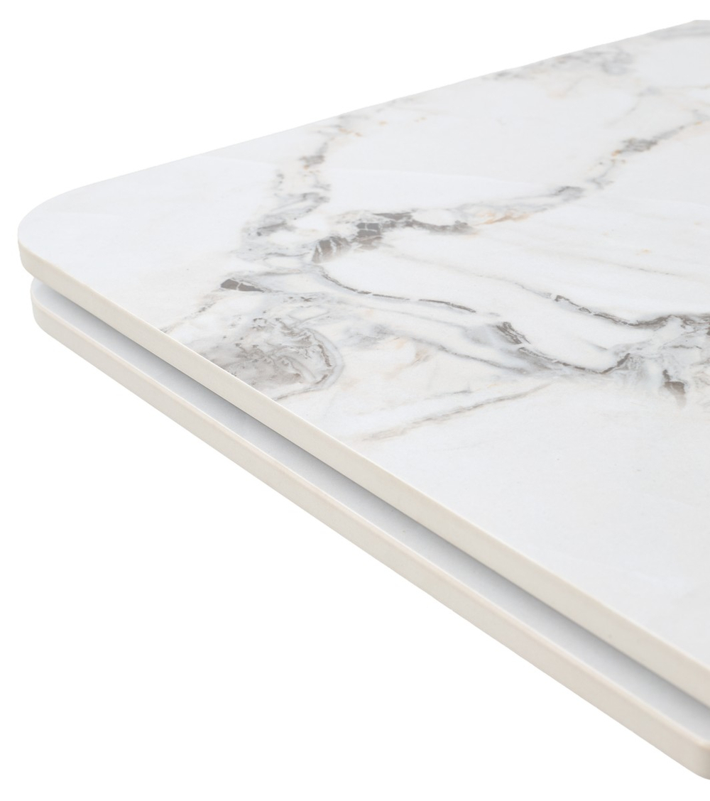 Стол EDER 160 GLOSS COLD JADE SOLID CERAMIC / Орех, ®DISAUR