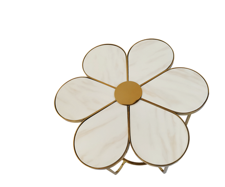 Стол журнальный Ist Casa Флер, 60х60х55, белый мрамор