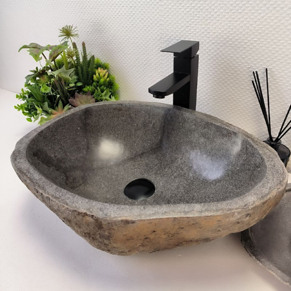 Раковина из речного камня RS-63321 (49*36*16) 0122