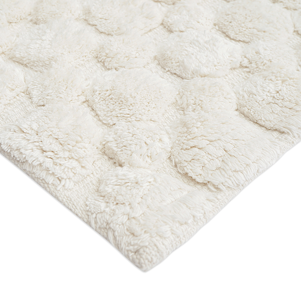 Коврик для ванной bubbles белого цвета из коллекции essential, 50х80 см