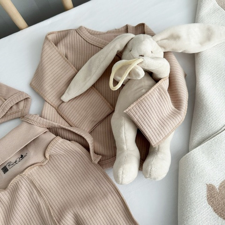 Распашонка на кнопках Рубчик Светлый кофе RinaAmari