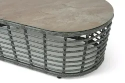 "Валенсия" журнальный столик из искусственного ротанга, цвет серый