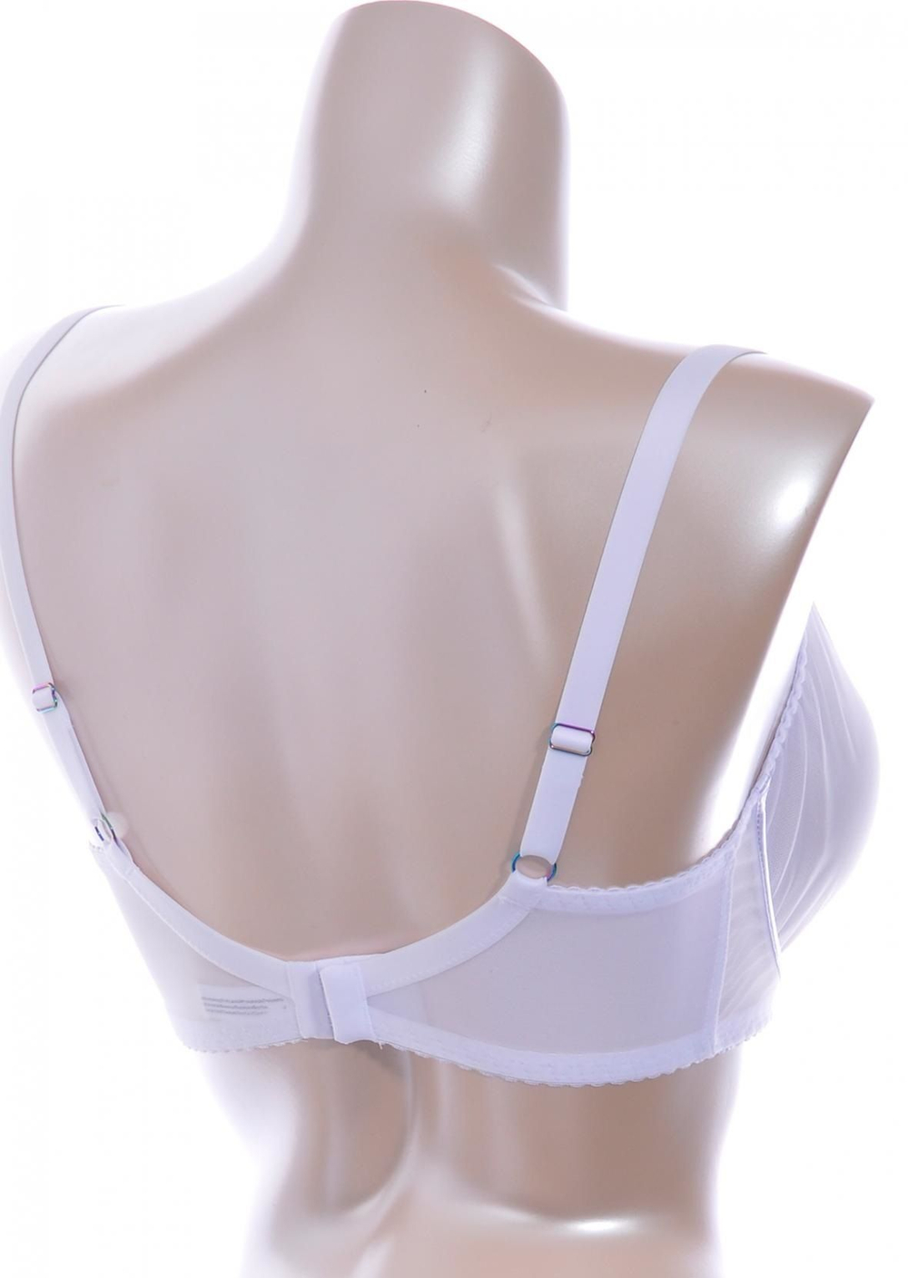 Бюстгальтер на косточках plus size с декоративными бретелями (Размер: 105F) (Цвет: черный)