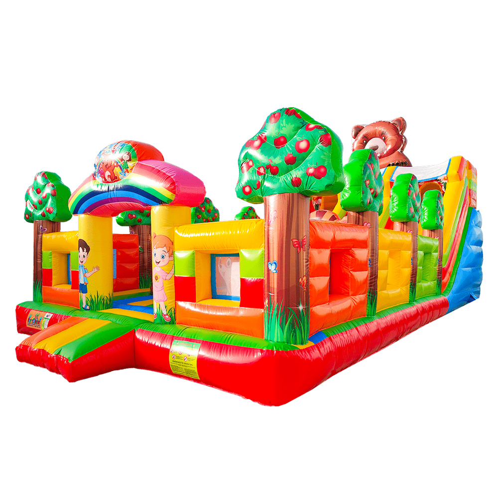 Коммерческий надувной батут «В погоне за мишкой», 12х6х6