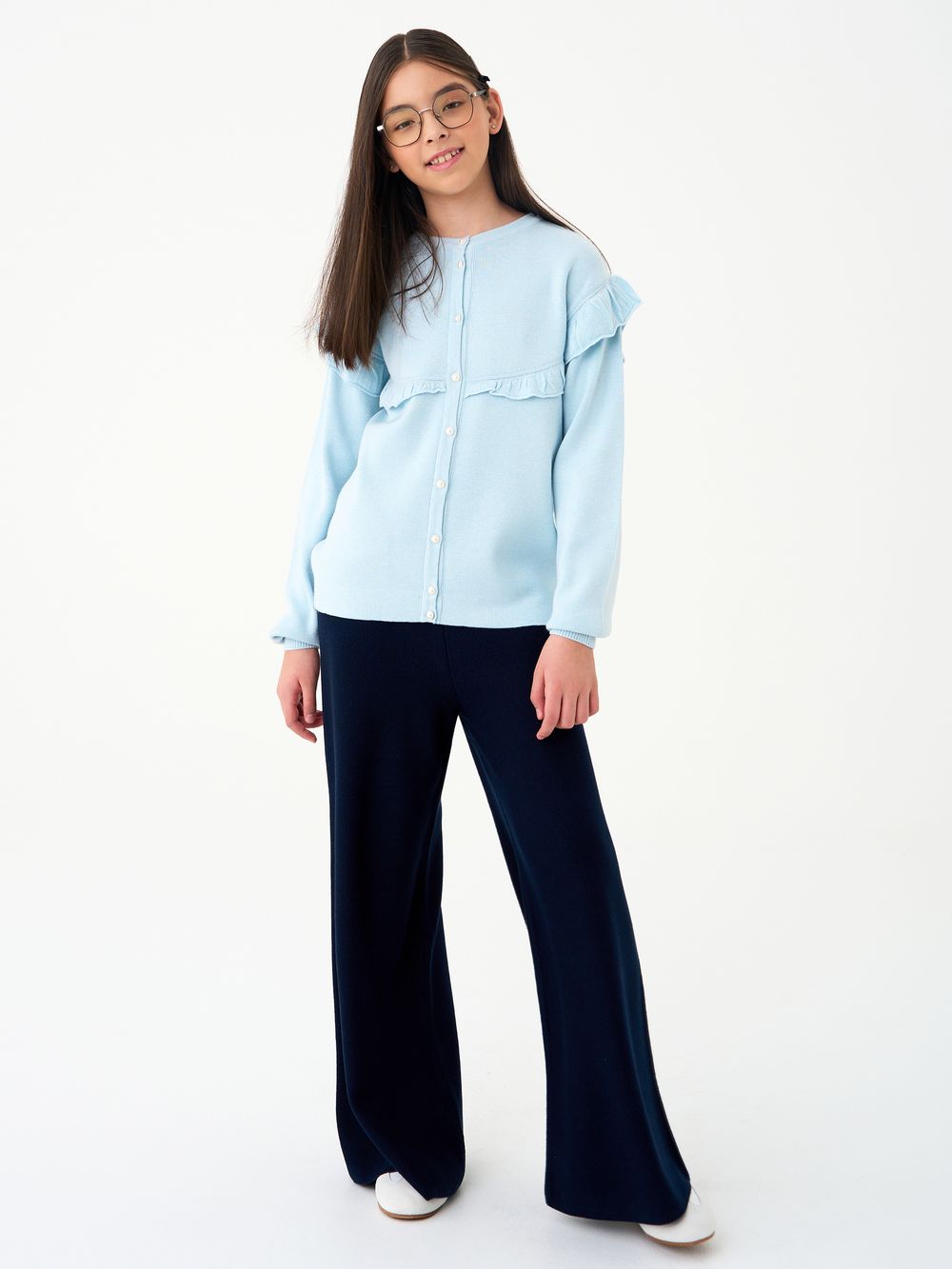 Кардиган для девочки AT1423 голубой