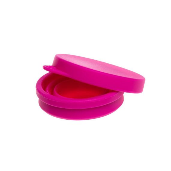 Стакан силиконовый PREMIER складной с крышкой (PR-FH039)