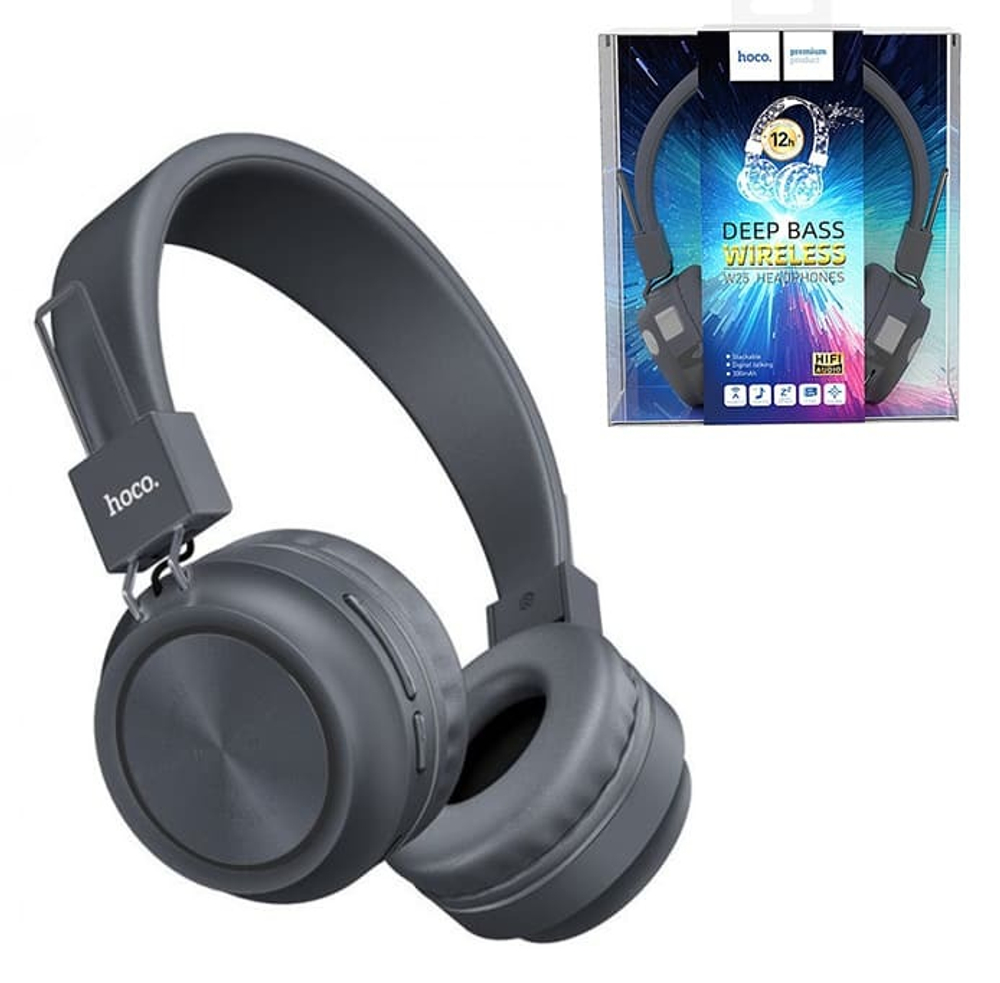 Полноразмерные Bluetooth наушники HOCO W25 (серый)