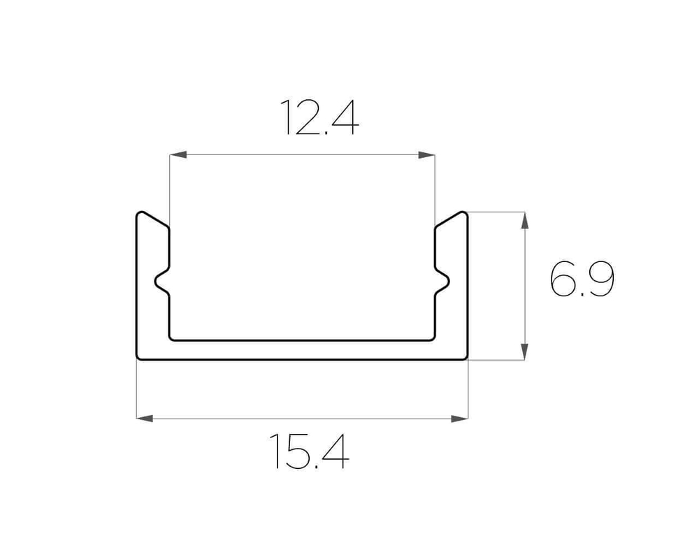 Профиль накладной алюминиевый LC-LP-0716-2 Anod