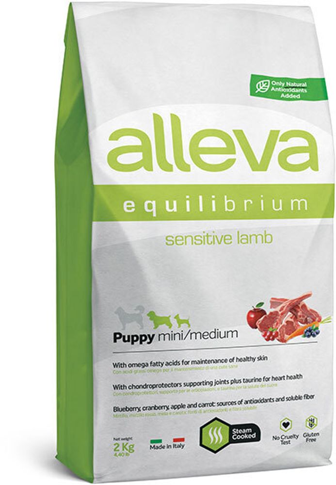 Alleva Equilibrium Sensitive Lamb Puppy Mini/Medium, сухой (2 кг)