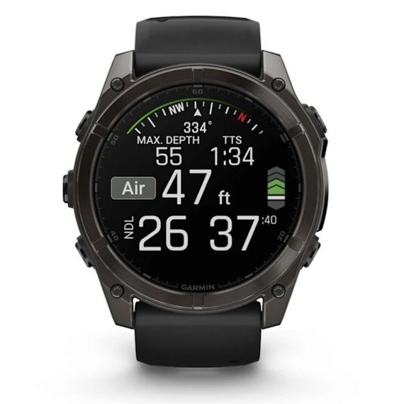 Garmin Fenix 8 51 мм Sapphire Carbon Gray — титановый корпус, AMOLED, премиум-умные часы