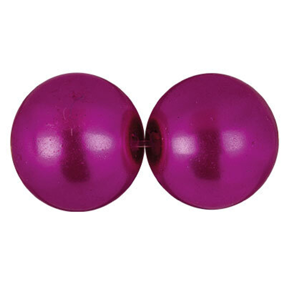 Бусина стеклянная "Zlatka" GBP-06 14 мм 30 шт на подложке в пакете с европодвесом стекло №11 фуксия