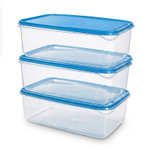 Набор контейнеров 23х16х8 с крышкой для сыпучих продуктов 3 шт, полипропилен
