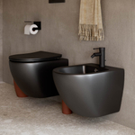 Комплект подвесной безободковый унитаз Ceramica Nova Metropol Rimless с крышкой-сиденьем CN4002MB, черный матовый + инсталляция Am.Pm ProC I012707.0238 с клавишей смыва ProC S, чёрная матовая