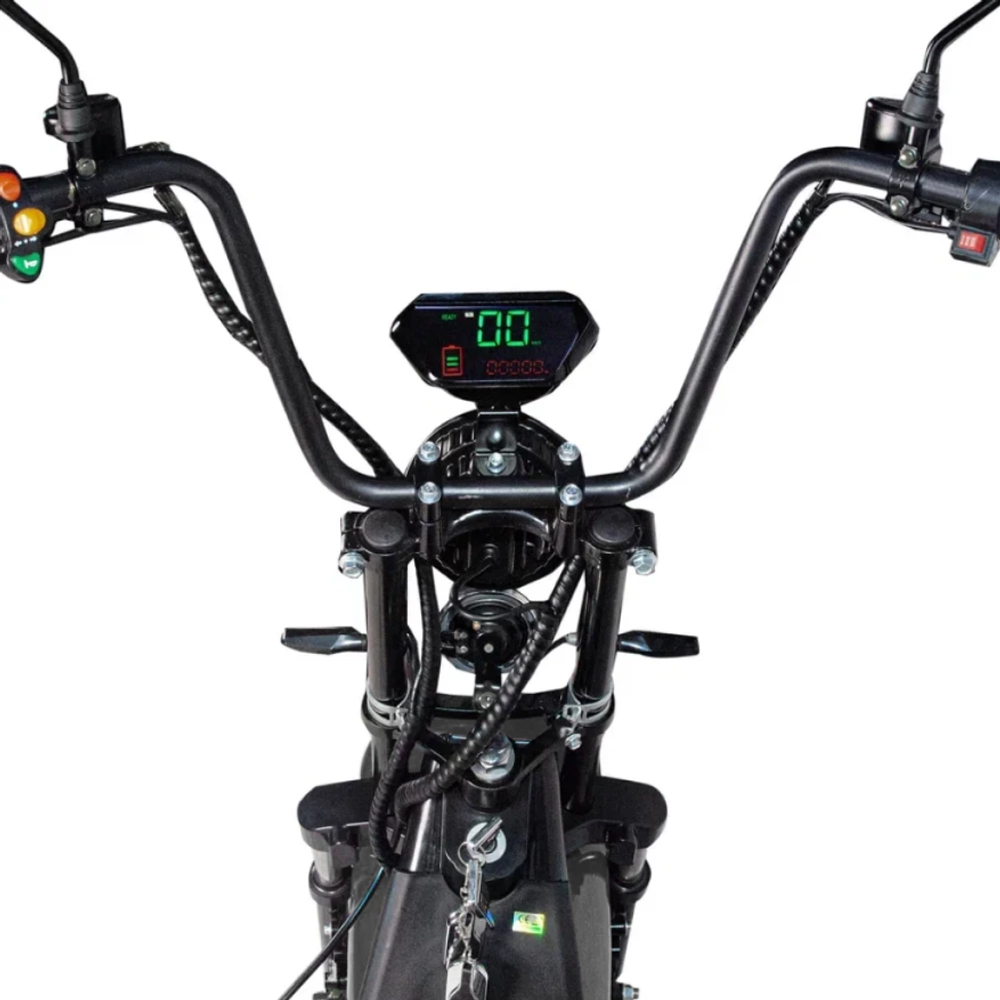 Электроскутер Minako Rex Citycoco 2000w двухколесный черный