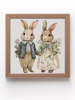 Картины на стену интерьерные на холсте 4 шт, 23*23 см