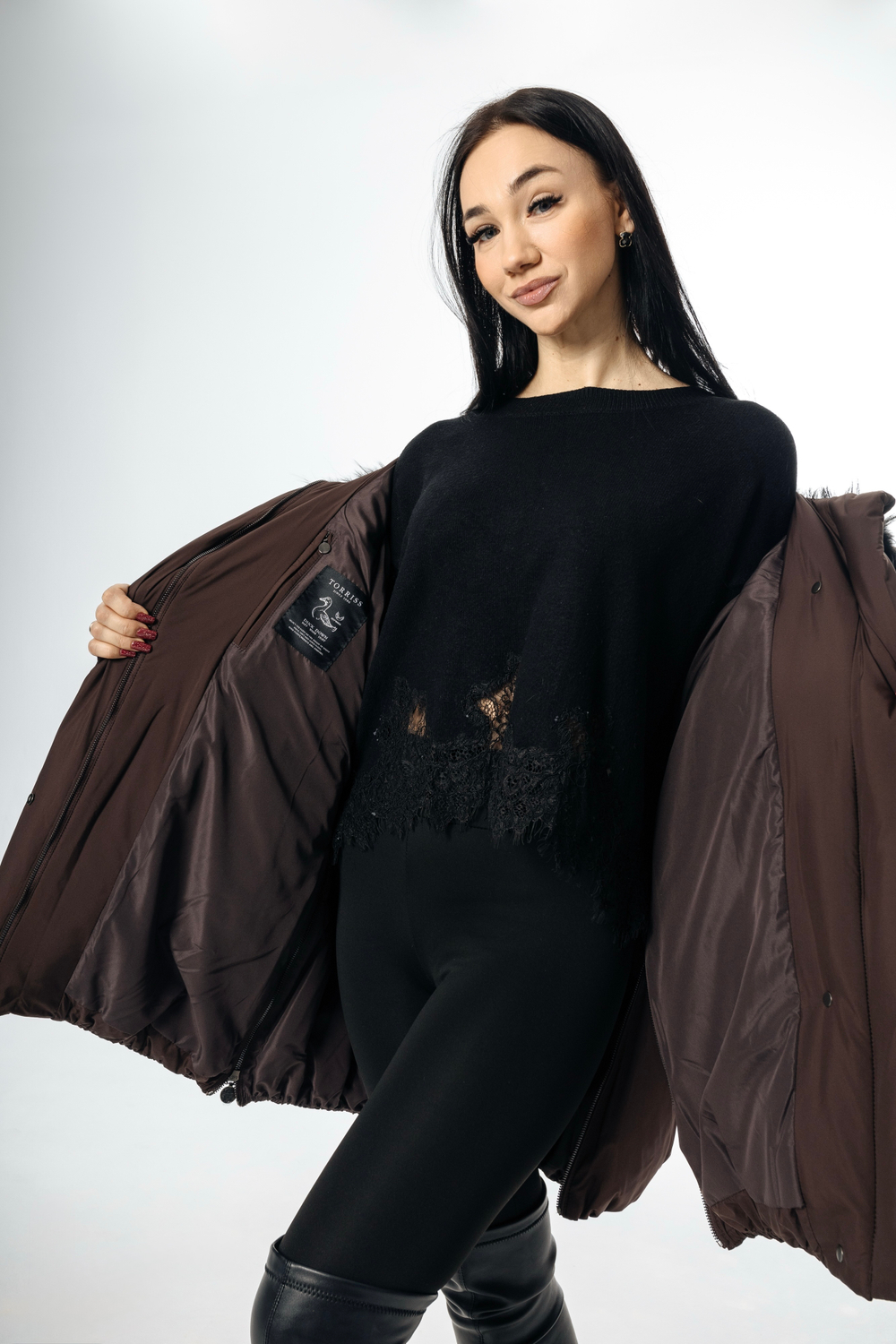 Женский пуховик с натуральным наполнителем - гусиный пух