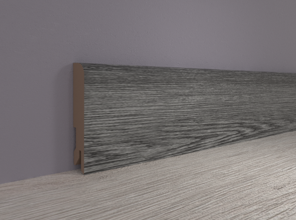 Плинтус МДФ ламинированный Лука Пл 80 МДФ.2400.24018 дуб скальный темный 16x80х2400 мм