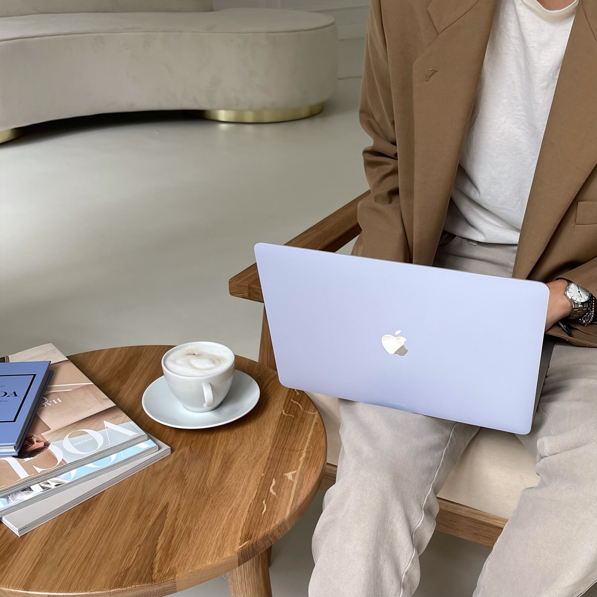 Виниловая наклейка LIGHT BLUE для MacBook