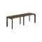 PR.222.DM.P59.BL / Рабочая станция s-b-s 2400х700х750 / профиль: 59х59 черный; столешница: дуб модена