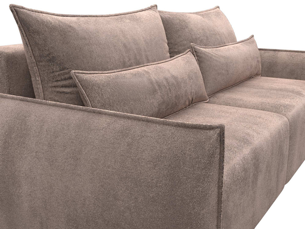 Диван прямой Лига-051 НПБ ВЕЛЮР TOWER 05 бежевый