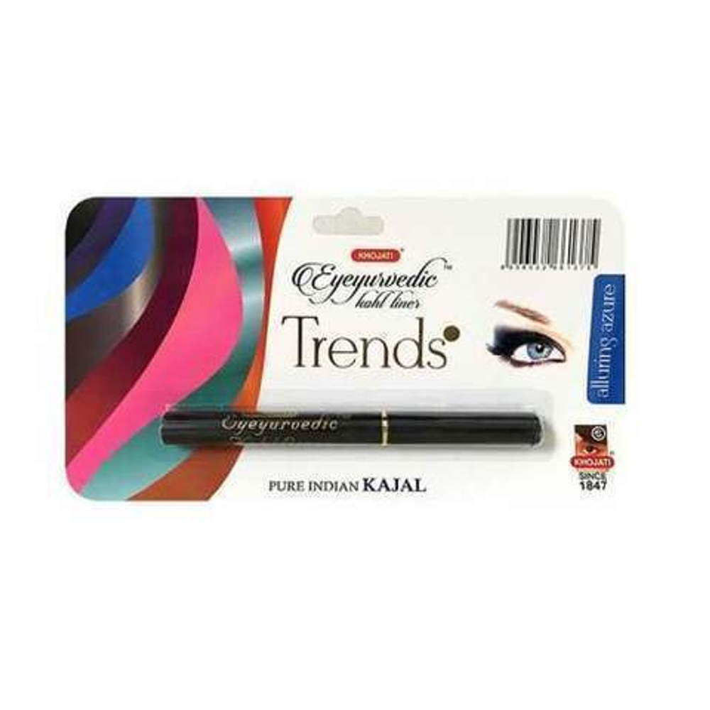 Карандаш для глаз Khojati Trends Alluring Azure с маслом Гхи, цвет лазурный, перламутровый, 0,25 гр.