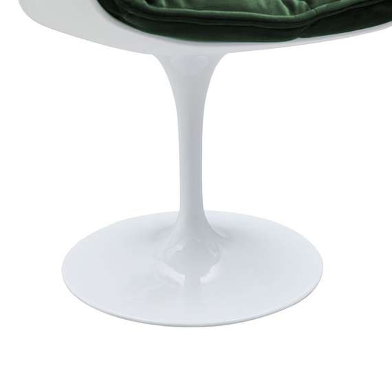 Белый стул Husk с зеленой обивкой | Купить в Hallberg.ru