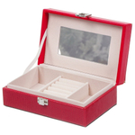 Шкатулка для украшений, искусственная кожа, 6х10х5.5 см, красн, Y4-5145